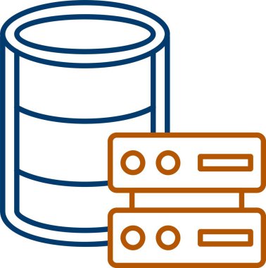 Web kullanımı için Sunucu Simgesi, Basit Vektör İllüstrasyonu