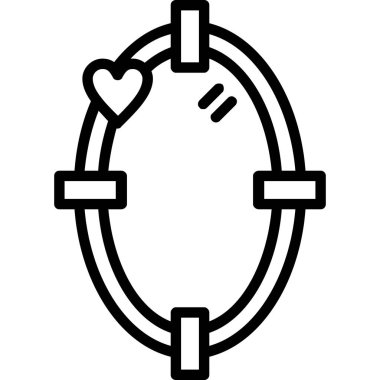 Kalp ikonu vektör illüstrasyonu