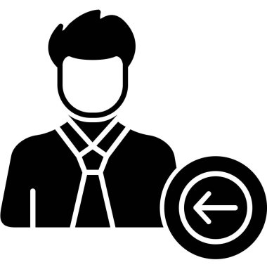 İş adamı simgesi, vektör illüstrasyonu