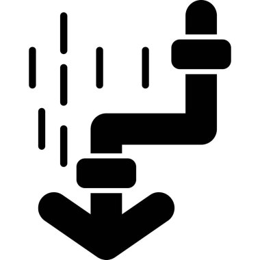 ok aşağı simgesi, vektör illüstrasyonu