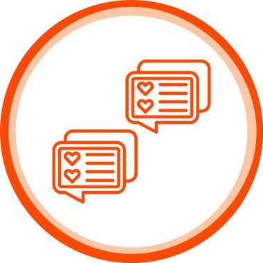 Web Kullanımı için Sohbet Simgesi, Basit Vektör İllüstrasyonu