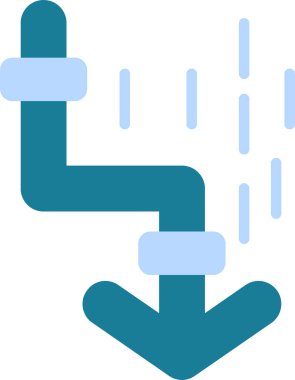 Okun yönü simgesi doldurulmuş - taslak biçimi