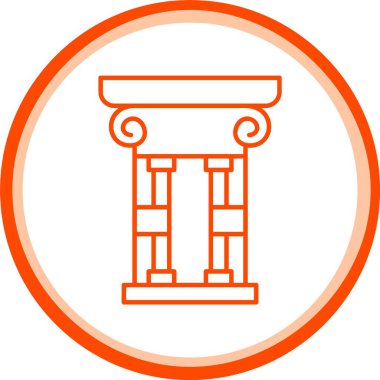 Web Kullanımı için Sütun Simgesi, Basit Vektör İllüstrasyonu