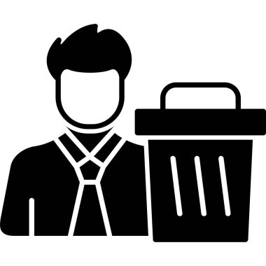 Çöp Kutusu simgesine, basit vektör çizim