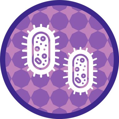 Web kullanımı için Bakteri Simgesi, Basit Vektör İllüstrasyonu