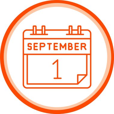 1 Eylül Simgesi, Web Kullanımı için Basit Vektör İllüstrasyonu