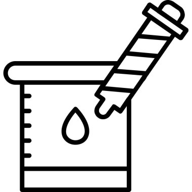 test tübü vektör çizgisi simgesi tasarımı