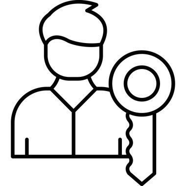 Anahtar simgesi vektör illüstrasyonu