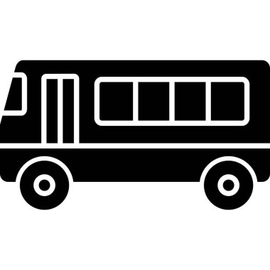 Web kullanımı için bus vektör simgesi, Basit Vektör İllüstrasyonu