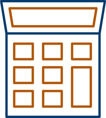 Web Kullanımı için Hesaplayıcı Simgesi, Basit Vektör İllüstrasyonu