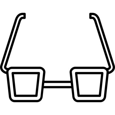 gözlük ikonu vektör illüstrasyonu