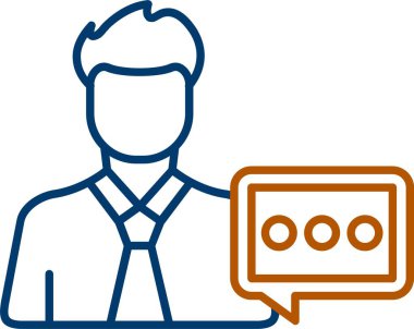 Web kullanımı için Kullanıcı Sohbeti Simgesi, Basit Vektör İllüstrasyonu