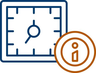 Web Kullanımı için Bilgi Masası Simgesi, Basit Vektör İllüstrasyonu