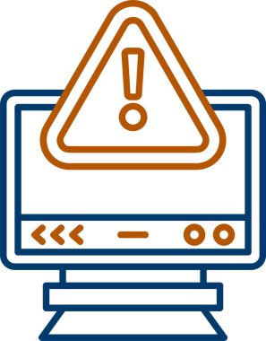 Web Kullanımı için Uyarı Simgesi, Basit Vektör İllüstrasyonu