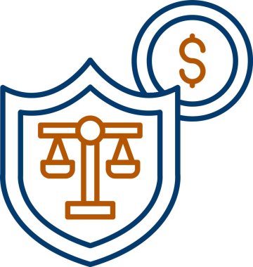 Web Kullanımı için Koruma Simgesi, Basit Vektör İllüstrasyonu