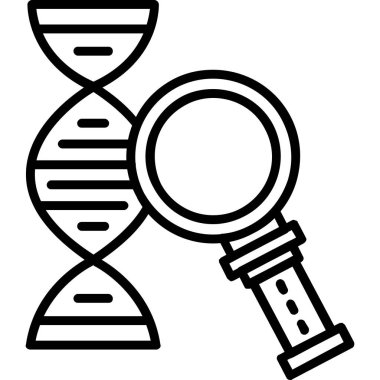 DNA simgesi olan büyüteç
