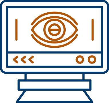 Web Kullanımı için Spyware Simgesi, Basit Vektör İllüstrasyonu