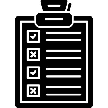 Kontrol listesi. Web simgesi basit illüstrasyon