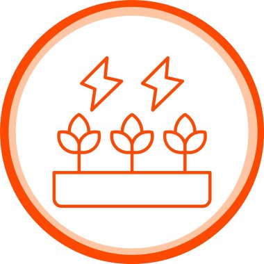 Yeşil Enerji Simgesi, Web Kullanımı için Basit Vektör İllüstrasyonu