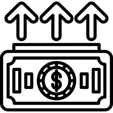 Para için. Web simgesi basit illüstrasyon