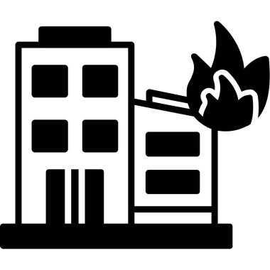 Fabrika yangın binası simgesi