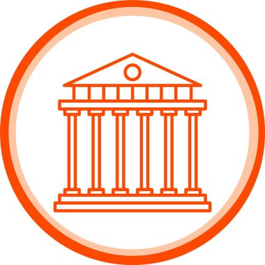 Web Kullanımı için Banka Simgesi, Basit Vektör İllüstrasyonu