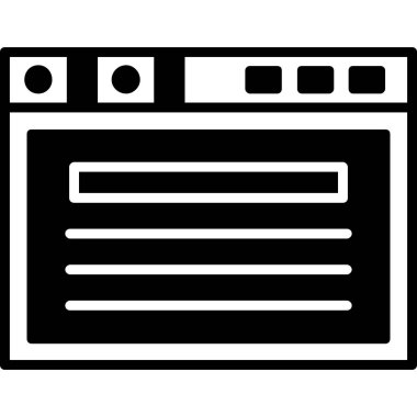 tarayıcı simgesi, vektör illüstrasyonu