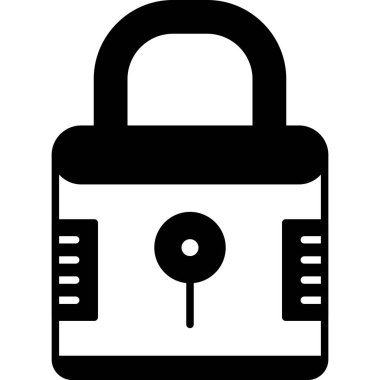 asma kilit simgesi, vektör çizimi