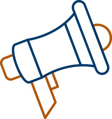 Web Kullanımı için Megafon Simgesi, Basit Vektör İllüstrasyonu
