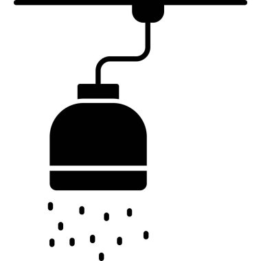 Duş. Web simgesi basit illüstrasyon