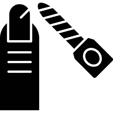 Modern b 'nin vektör çizimi bıçak simgesinden yoksun