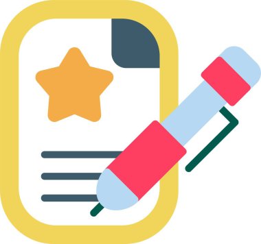 Bir yıldız simgesinin vektör illüstrasyonu