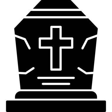 mezar. Web simgesi basit illüstrasyon