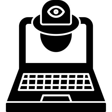 Bilgisayar Güvenlik simgesi, vektör illüstrasyonu