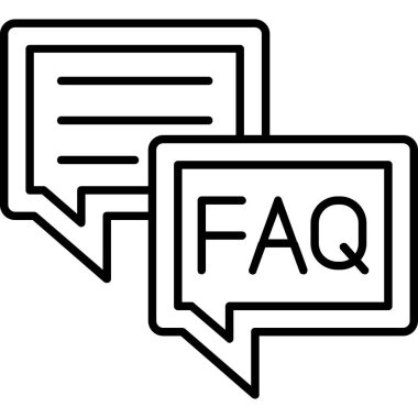 Faq. Web simgesi basit illüstrasyon