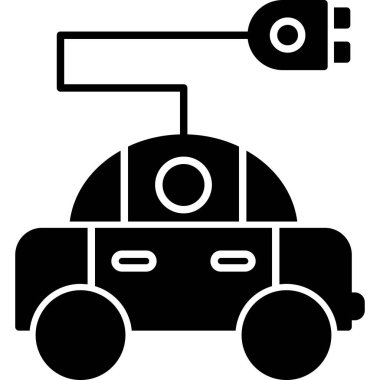 robot. Web simgesi basit illüstrasyon