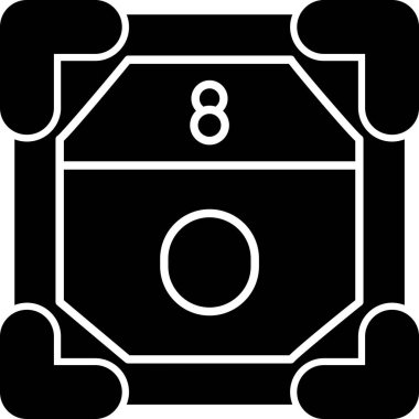 Bilardo tablosu simgesi ana hat biçiminde