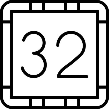 Takvim numarası simgesi, özet biçimi