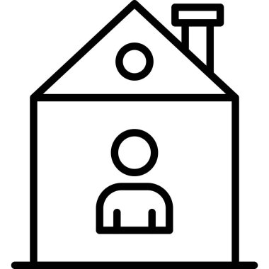 Ev. Web simgesi basit illüstrasyon