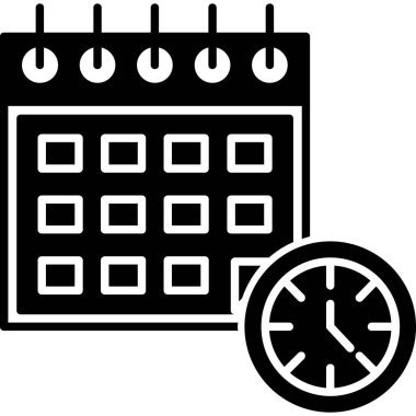 Takvim simgesi vektör illüstrasyonu