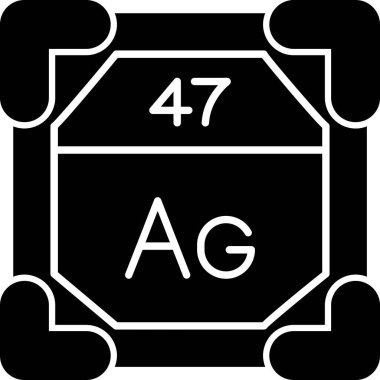 Kimyasal ve kimyasal element simgesinin vektör çizimi. Kimyasal kimyasal ve atom sembolü. Web için illüstrasyon.