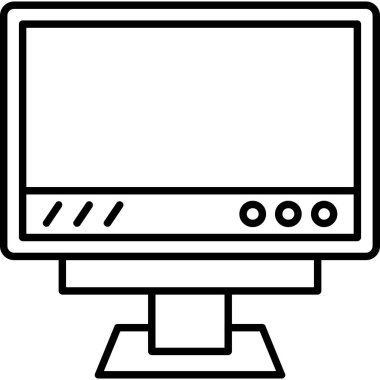 Bilgisayar ekranı simgesini ana hat biçiminde izle