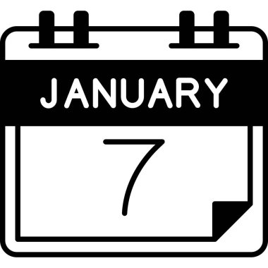 7 Ocak takvim simgesi