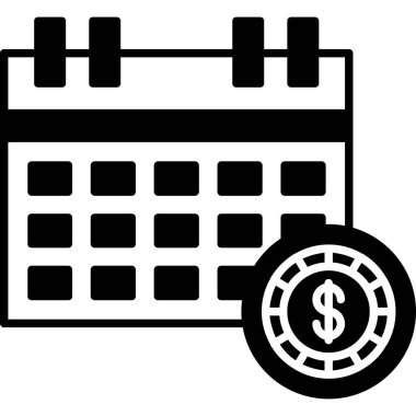 Tarih simgesi olan takvim, basit tasarım