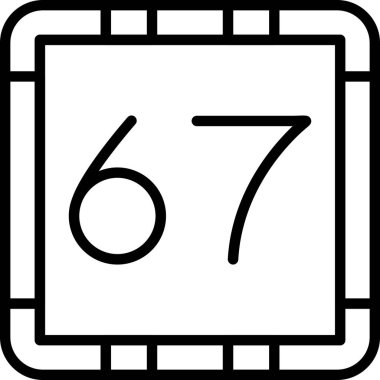 7 numaralı simge tasarım vektörü, beyaz arkaplan grubunda izole edilmiş sembol