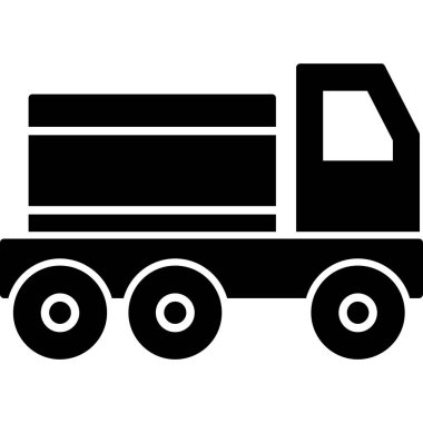 kamyon simgesi, vektör illüstrasyonu