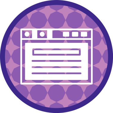 Web Tarayıcı Simgesi, Web Kullanımı için Basit Vektör İllüstrasyonu