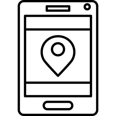 GPS Navigasyon simgesi, vektör illüstrasyonu