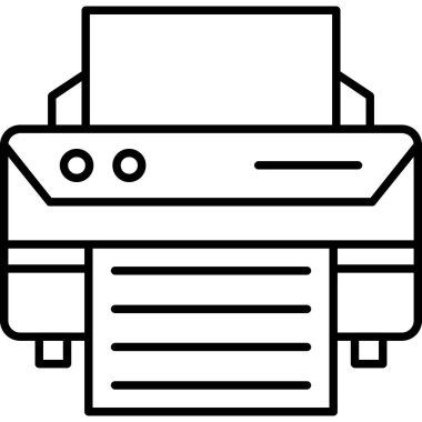 yazıcı web simgesi, basit illüstrasyon