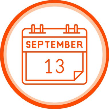 13 Eylül Simgesi, Web Kullanımı için Basit Vektör İllüstrasyonu